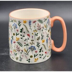 10SS Artisan Collection Mug Floral Flowers Plants Garden Dimpled Coffee Cup